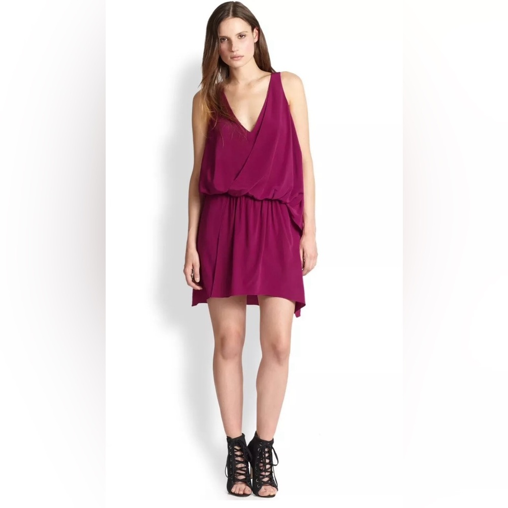Elizabeth and James Silk Summer Tiana Dress in‎ Cherry Mauve Size 6 NWT $365